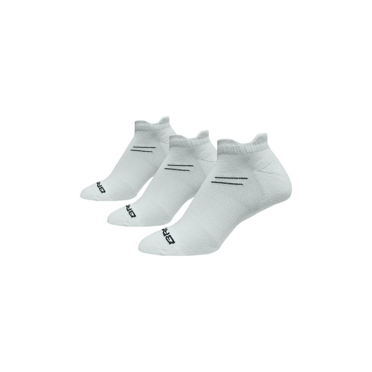 Brooks Run-In 3-Pack - Womens Running Socks - White (73129SOPF)
